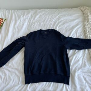 Uniqlo Blue Crewneck Sweater Classic Knit Design